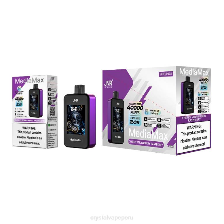 JNR MediaMax bocanada de 40k 888B14 cereza fresa frambuesa JNR vape flavours