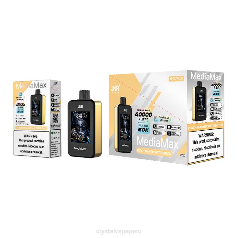JNR MediaMax bocanada de 40k 888B15 sandia mango durazno JNR vape pods