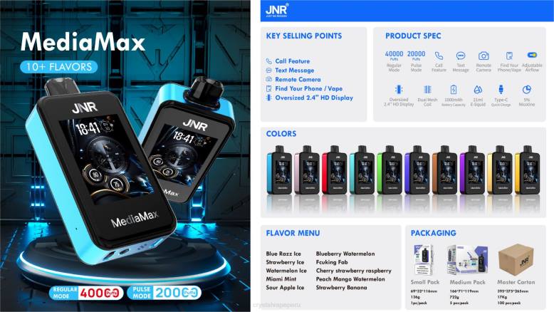 JNR MediaMax bocanada de 40k 888B20 hielo de manzana agria JNR vape review