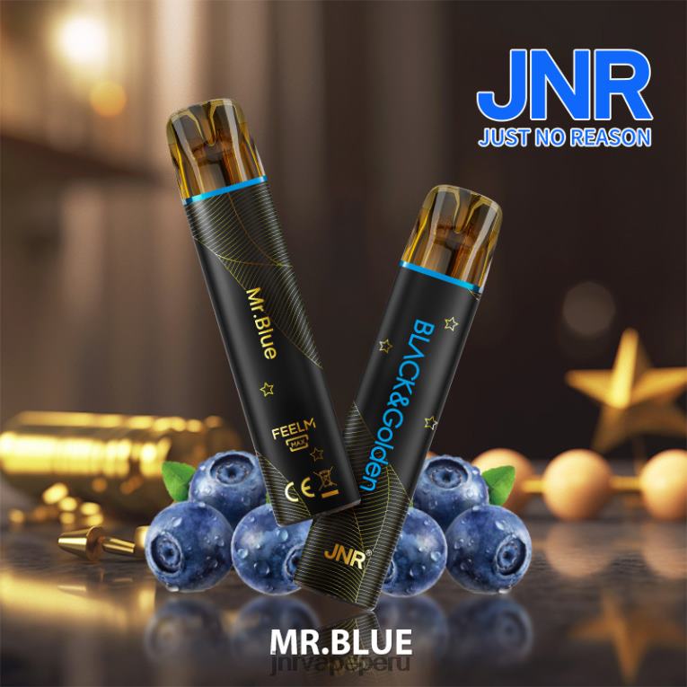 JNR Vape Nicotine - jnr negro y dorado señor azul S6JHJ278
