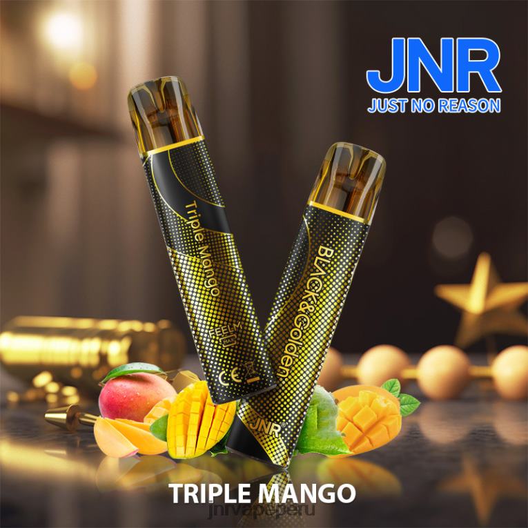 JNR Vape Pods - jnr negro y dorado mango triple S6JHJ285