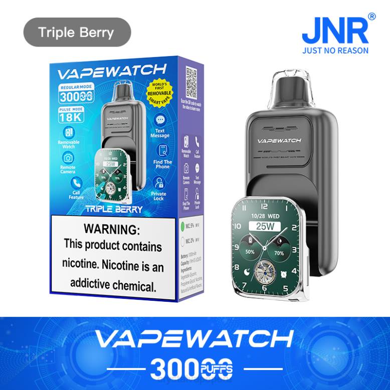 JNR reloj vapeador 888B6 triple baya JNR vape nicotine content